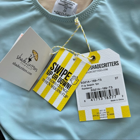 NWT Shade Critters Flippy Sequin Rainbow Swimsuit - Picture 9 of 10